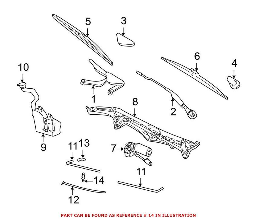 BMW Windshield Washer Hose Connector 61688252747